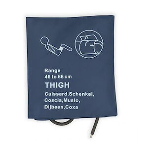 NIBP Cuff, Thigh Adult, 42cm-54cm, Reusable with EDAN Logo
